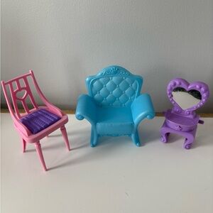 Kids Toy Furniture Set - Pink, Blue & Purple Chairs